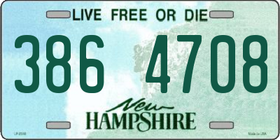 NH license plate 3864708