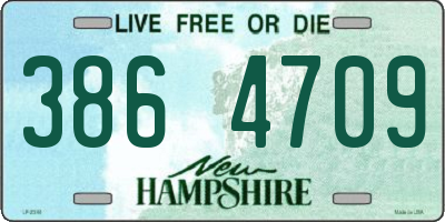 NH license plate 3864709