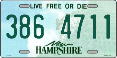 NH license plate 3864711