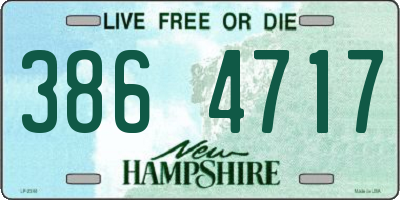NH license plate 3864717