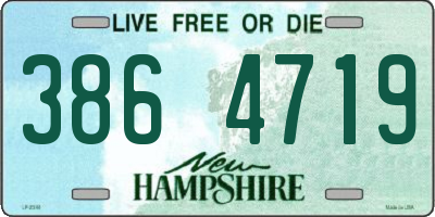NH license plate 3864719