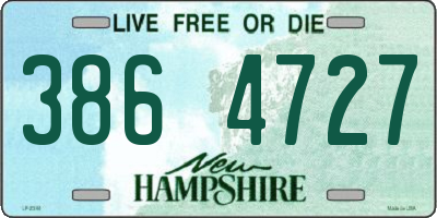 NH license plate 3864727