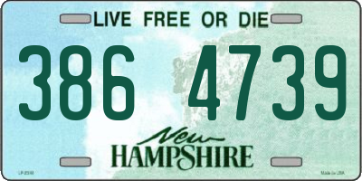 NH license plate 3864739
