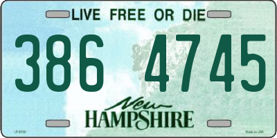 NH license plate 3864745