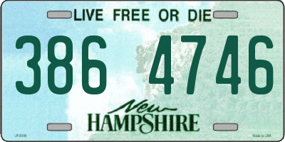 NH license plate 3864746