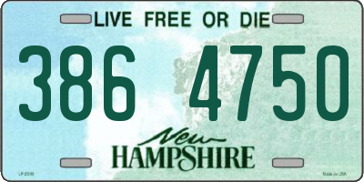 NH license plate 3864750