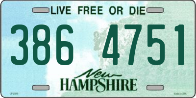 NH license plate 3864751