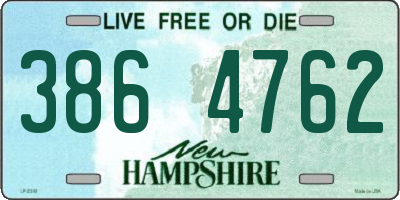 NH license plate 3864762