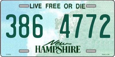 NH license plate 3864772