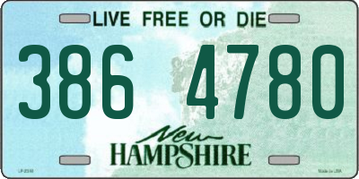 NH license plate 3864780