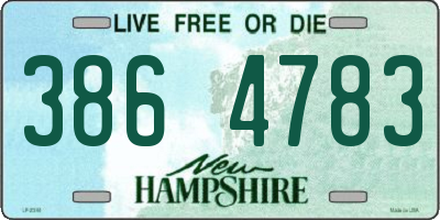 NH license plate 3864783