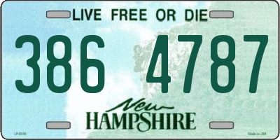 NH license plate 3864787