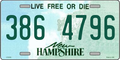 NH license plate 3864796
