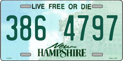 NH license plate 3864797
