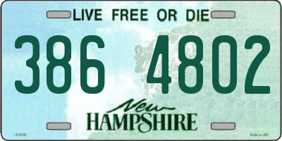 NH license plate 3864802