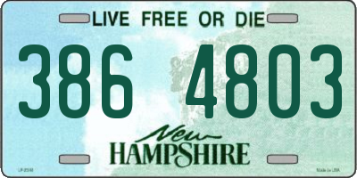 NH license plate 3864803