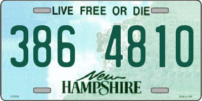 NH license plate 3864810