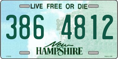NH license plate 3864812