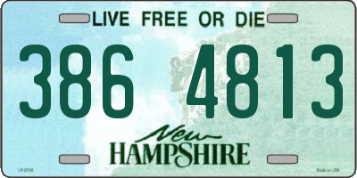 NH license plate 3864813