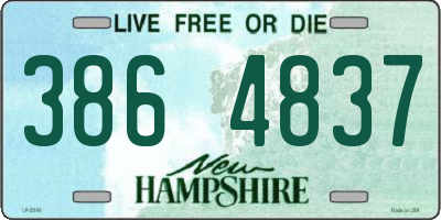 NH license plate 3864837