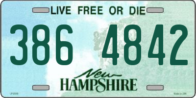 NH license plate 3864842