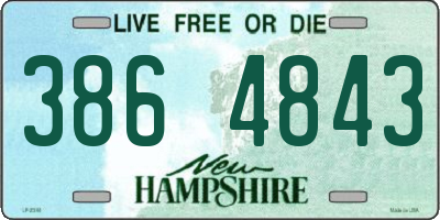 NH license plate 3864843