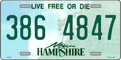 NH license plate 3864847
