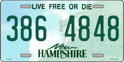 NH license plate 3864848