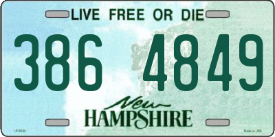 NH license plate 3864849