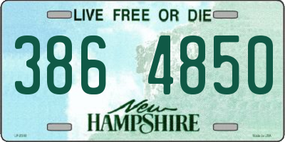NH license plate 3864850