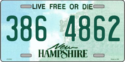 NH license plate 3864862
