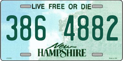 NH license plate 3864882