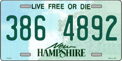 NH license plate 3864892