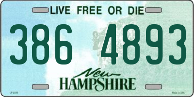 NH license plate 3864893