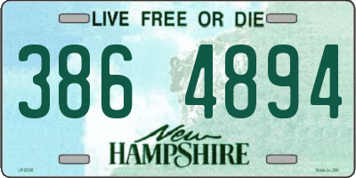 NH license plate 3864894