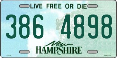 NH license plate 3864898