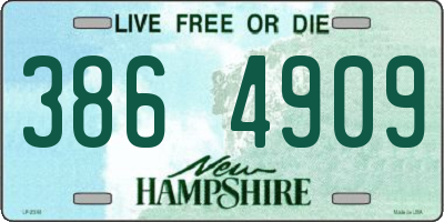 NH license plate 3864909