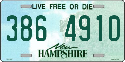 NH license plate 3864910