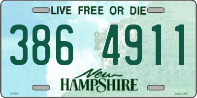 NH license plate 3864911