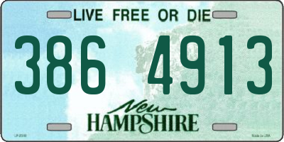 NH license plate 3864913