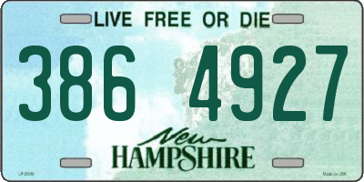 NH license plate 3864927