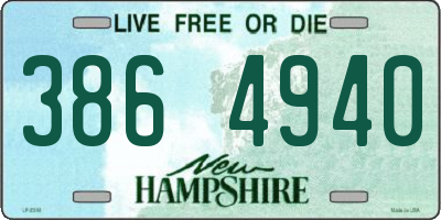 NH license plate 3864940