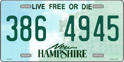 NH license plate 3864945