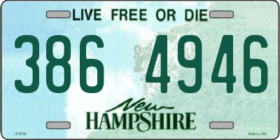 NH license plate 3864946