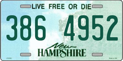NH license plate 3864952
