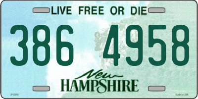 NH license plate 3864958