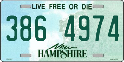 NH license plate 3864974