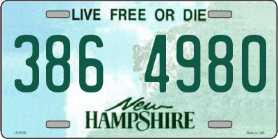 NH license plate 3864980
