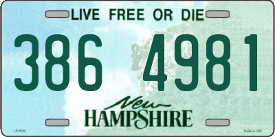 NH license plate 3864981
