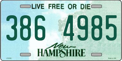 NH license plate 3864985